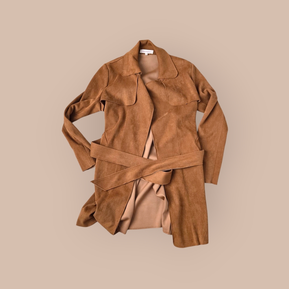 Solitaire Brown Trench Coat